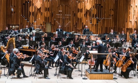 Another all-male back row in a 2017 Barbican concert.