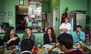 Harris meeting attorneys, refugees and visa holders detained in Los Angeles during Trump’s travel ban in 2017.