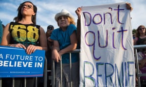 Bernie Sanders supporters in Washington DC.