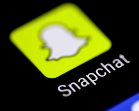 The Snapchat icon on a smartphone screen
