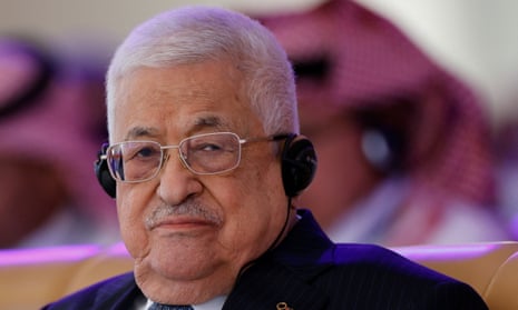 Palestinian President Mahmoud Abbas attends the World Economic Forum in Riyadh, Saudi Arabia.