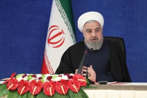 President of Iran, Hassan Rouhani, attends the National Combat Board Meeting with Coronavirus in Tehran, Iran on 23 January, 2021.