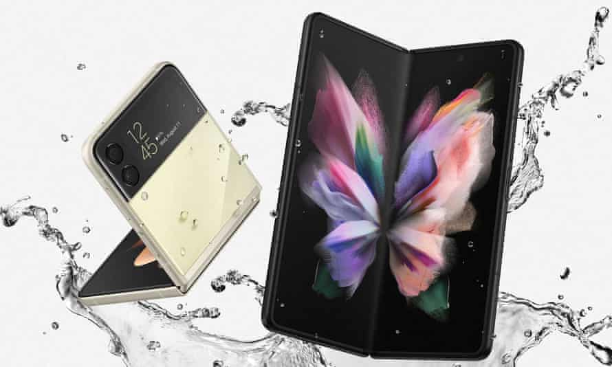 Samsung Launches First Water Resistant Folding Phone And Google Watch Samsung The Guardian Samsung Launches First Water Resistant Folding Phone And Google Watch Samsung The Guardian