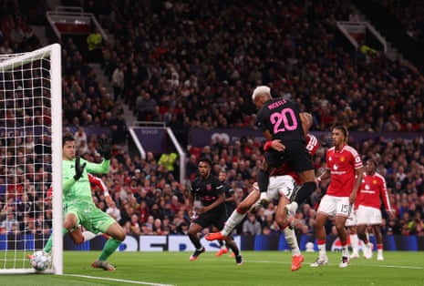 Joy-Lance Mickels misses a header