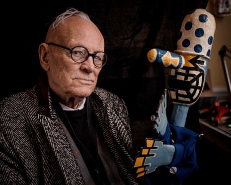 Ted Milton with his puppet Constable Nosey Parker.