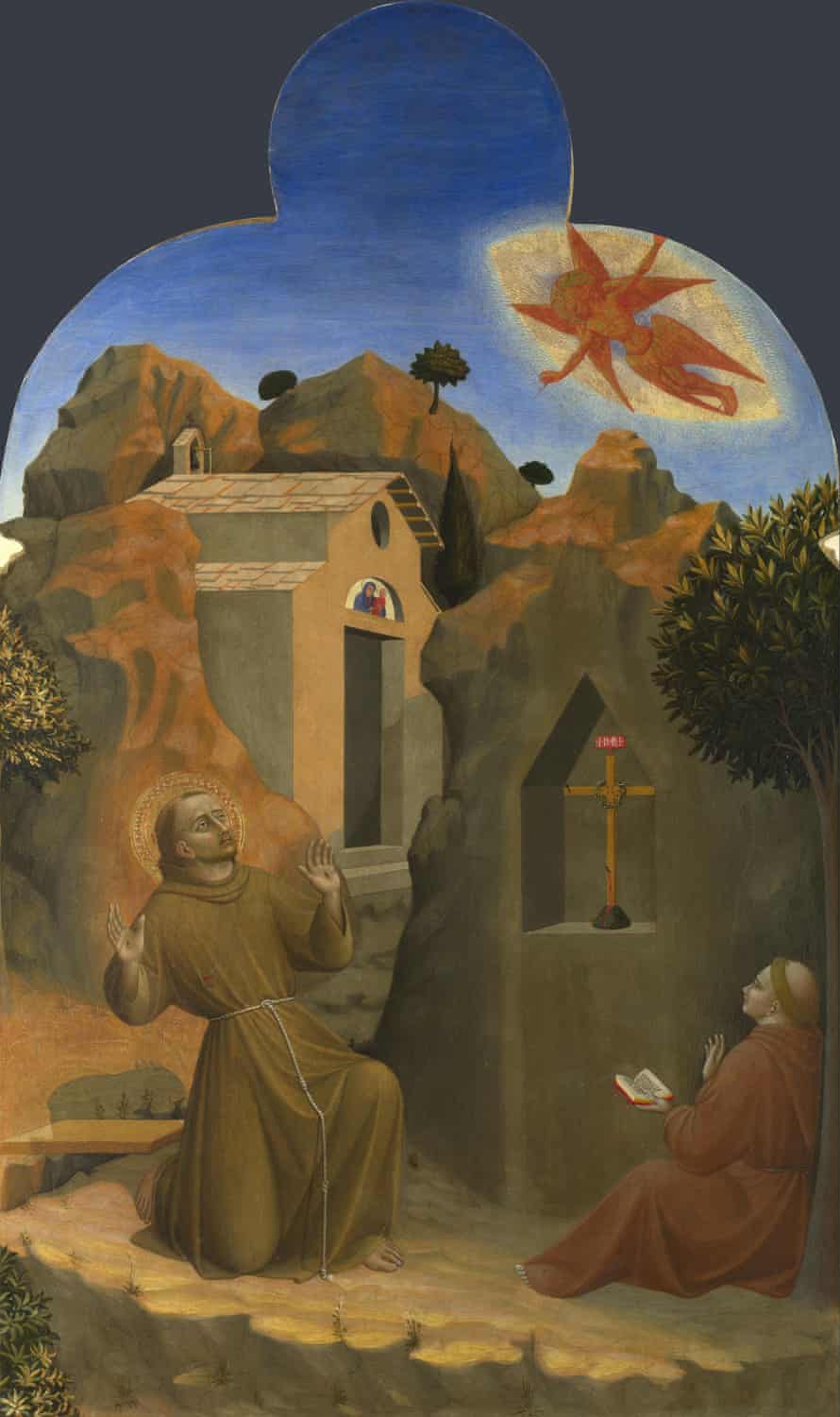 The stigmatization of Saint Francis by Sassetta.