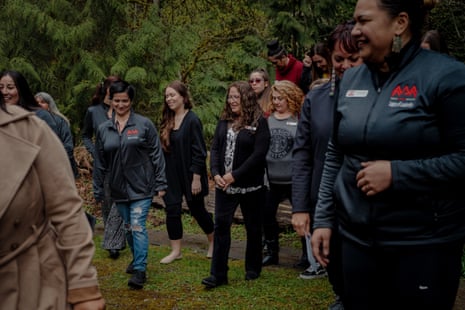 Participants of Native Action Network’s inaugural ‘A Seat at the Table’ advocacy bootcamp at IslandWood on Bainbridge Island, Washington. 