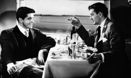 Farley Granger and Robert Walker in Strangers on a Train.