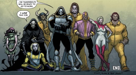 Gleefully perverse ... Thunderbolts, a gang of supervillains to do very good things for very bad reasons.
