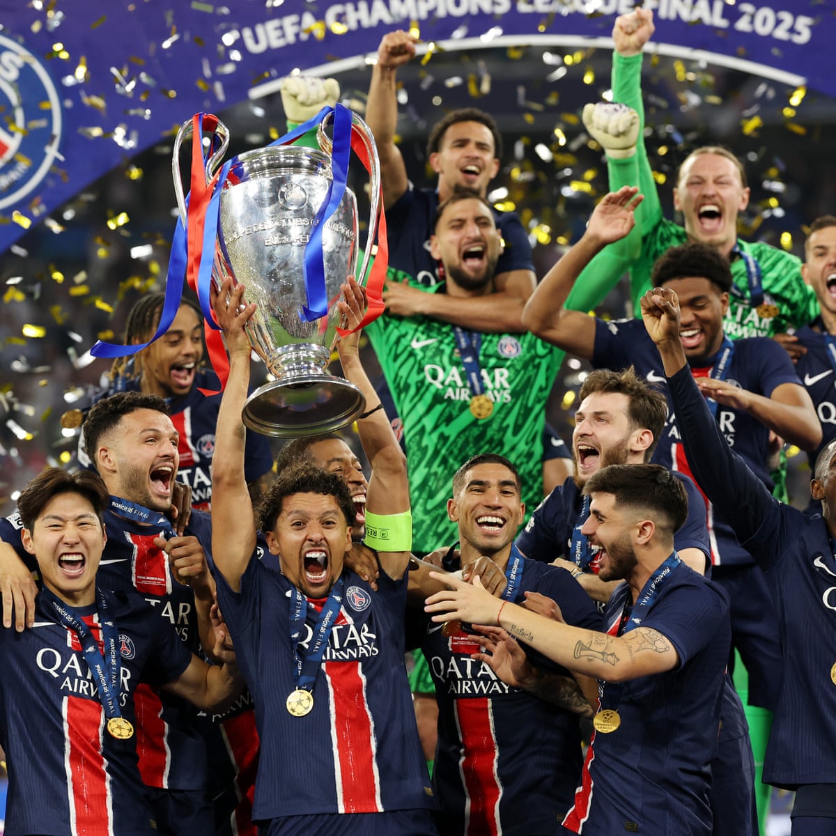 PSG win Champions League for first time with record 5-0 final hammering of Inter | Champions League | The Guardian