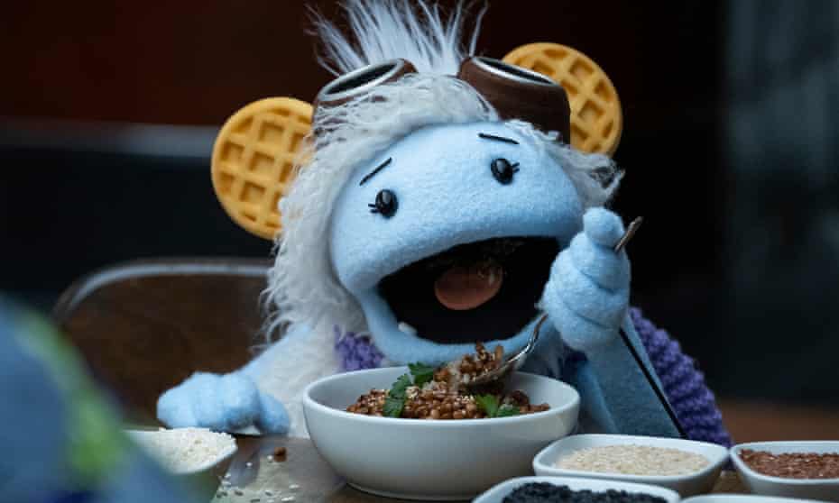 A still from Waffles + Mochi. Puppets exude an inviting quality to viewers of all ages.