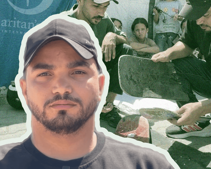 ‘We skate on the rooftops of damaged buildings’: a day in the life a skateboarder in Gaza
