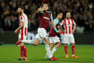 Carroll celebrates after scoring late.