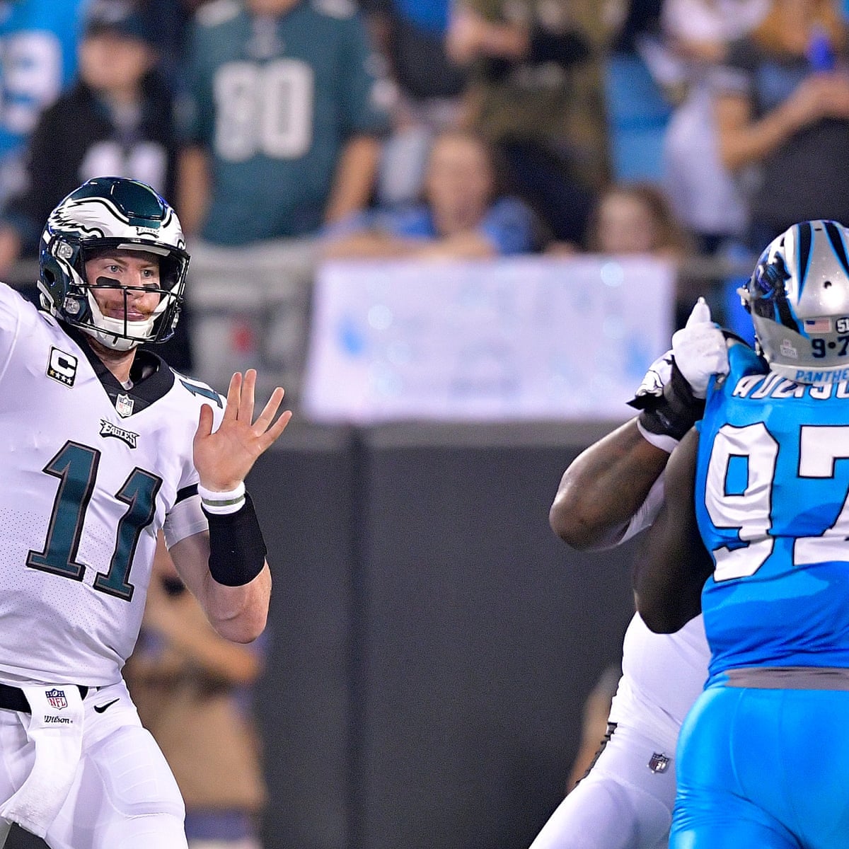 Philadelphia Eagles Move To Top Of Nfc With 28 23 Win Over Carolina Panthers Nfl The Guardian Cell Phone Lights At Football Games Washington Touchdown 2022