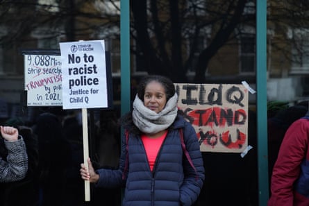 Protesters against police racism