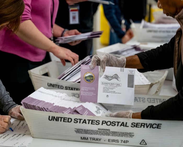 US supreme court appears poised to limit mail-in ballots ahead of midterms