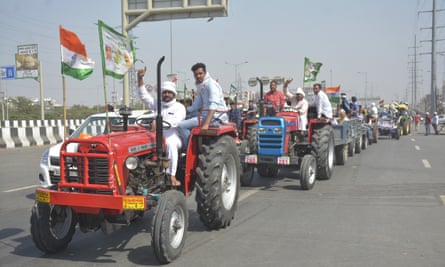 A farmers protest in Ghaziabad, India, 27 February 2021