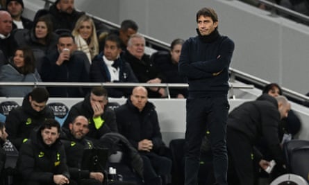 Antonio Conte looks displeased on the touchline