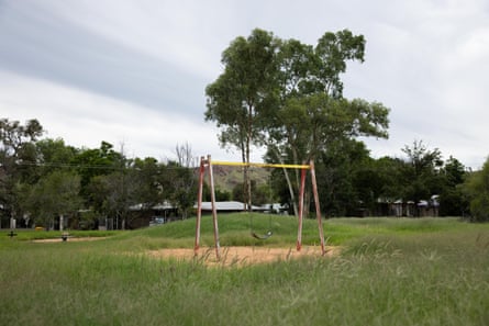 A park in Gillen, Alice Springs which has had most of the play equipment removed