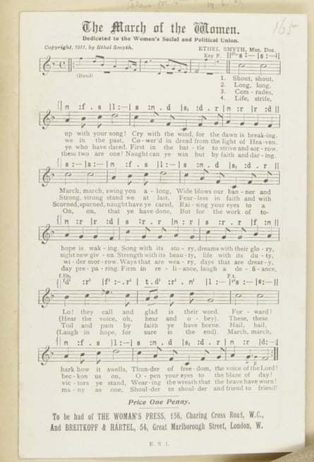Smyth’s March of the Women, which became the anthem of the women’s suffrage movement.