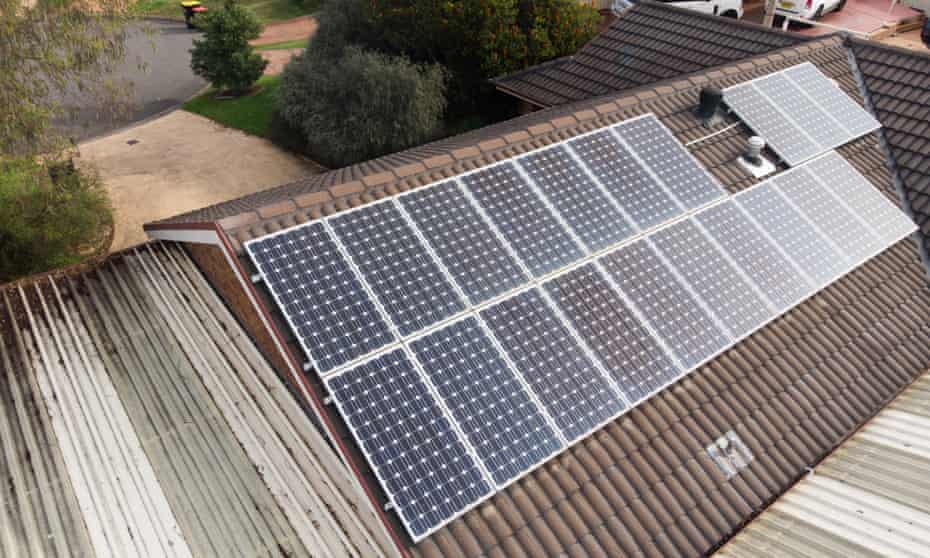 Solar panels on a roof