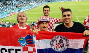 Australian Croatia fans at the World Cup in Russia