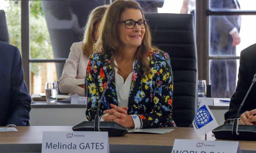 ملیندا گیتس در نشست مالی G7 در سال 2019 در شانتیلی ، شمال پاریس شرکت می کند.