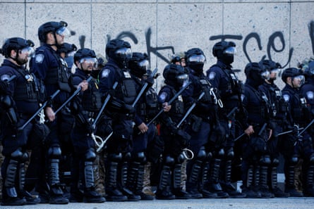 Police in riot gear