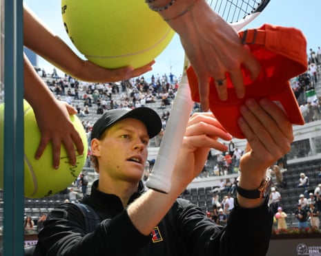 Jannik Sinner breaks Djokovic record with 32nd consecutive Masters victory | Jannik Sinner | The Guardian
