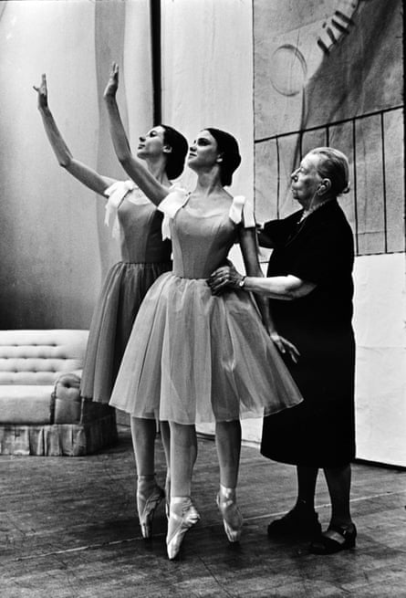 Bronislava Nijinska coaching dancers for Les Biches in 1969.