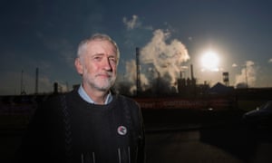 Jeremy Corbyn at the Tata Steel plant in Port Talbot, 2016