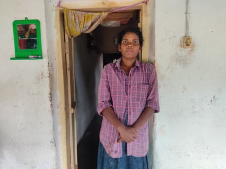 Gange at the door of her room. She has been paying back a loan of 10,000 rupees she took out eight years ago for medication.