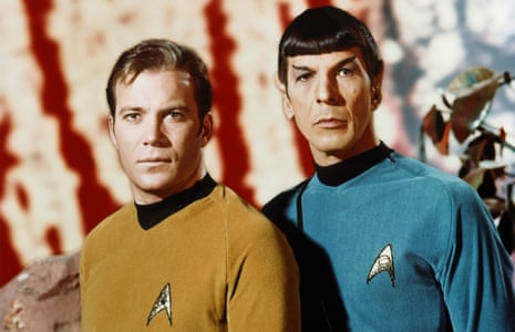 William Shatner as Captain Kirk and Leonard Nimoy as Spock in 1966