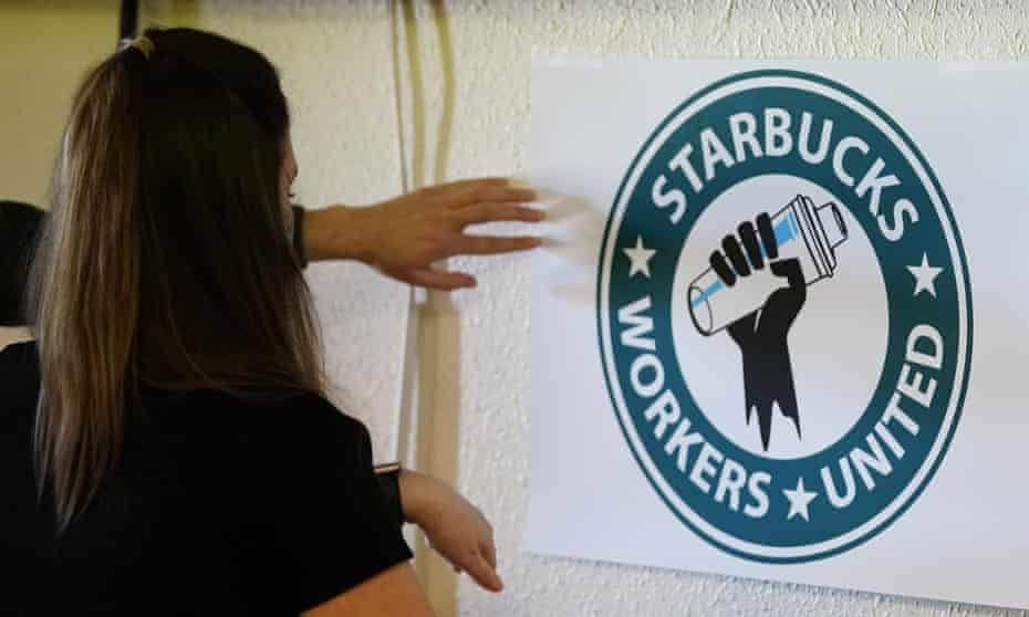 Michelle Eisen, a barista in Buffalo, New York, at union vote on 16 February in Mesa, Arizona.