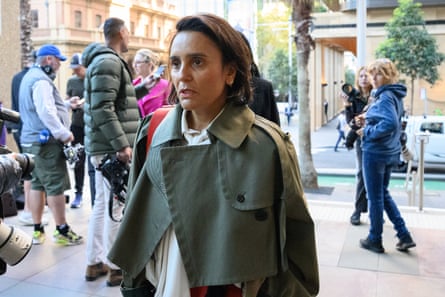 Amanda Ghost arrives at the federal court in Sydney on Tuesday morning.