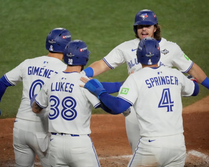 Blue Jays batter Dodgers with nine-run sixth inning to take World Series opener