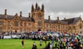 The Palestinian protest campsite at the University of Sydney in May