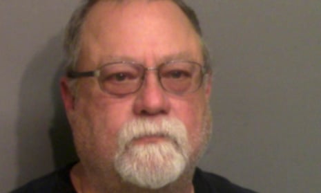 Former police officer Gregory McMichael, 64, in a booking photo after he and his son were arrested and charged with murder in the shooting death of Ahmaud Arbery.