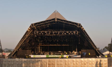 The pyramid stage the at Glastonbury festival.