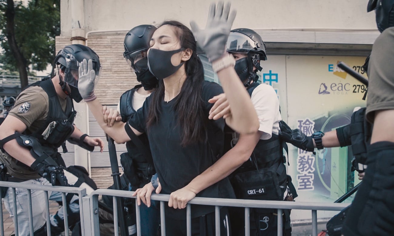 Resistance … a Hong Kong demonstrator, seen in Ai Weiwei’s documentary Cockroach. 