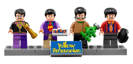 Models of John Lennon, Paul McCartney, George Harrison and Ringo Starr available with Lego’s new Yellow Submarine set.