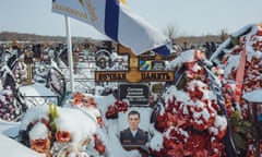 A cemetery in Nikolayevka with the graves of volunteer fighters from the Samara region who have been killed during the war in Ukraine.