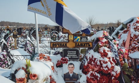 A cemetery in Nikolayevka, Russia that hosts the graves of volunteer fighters from the Samara region who have been killed in the war in Ukraine.