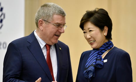 IOC president Thomas Bach and Tokyo governor Yuriko Koike