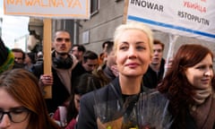Yulia Navalnaya among protesters