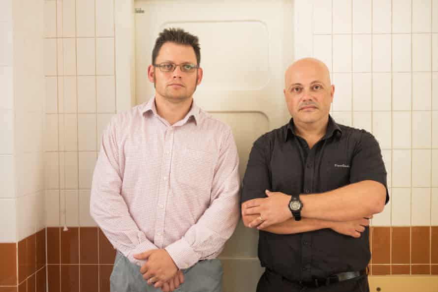 Hugh Selsick (right) with Andrew Eaton, a clinical scientist, at the Insomnia Clinic.