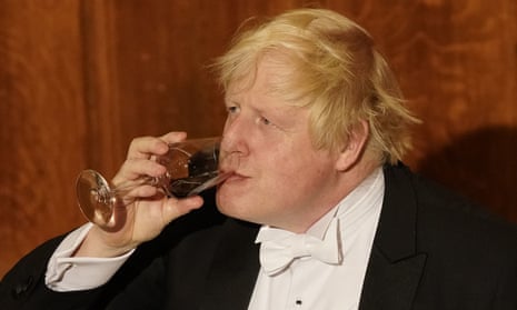Boris Johnson at a banquet