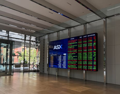The Australian Securities Exchange (ASX) in Perth on 9 March.