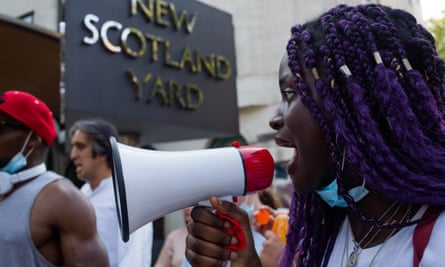 Black Lives Matter protest outside Scotland Yard