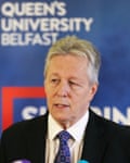 Peter Robinson during an event to mark the 20th anniversary of the Good Friday agreement.